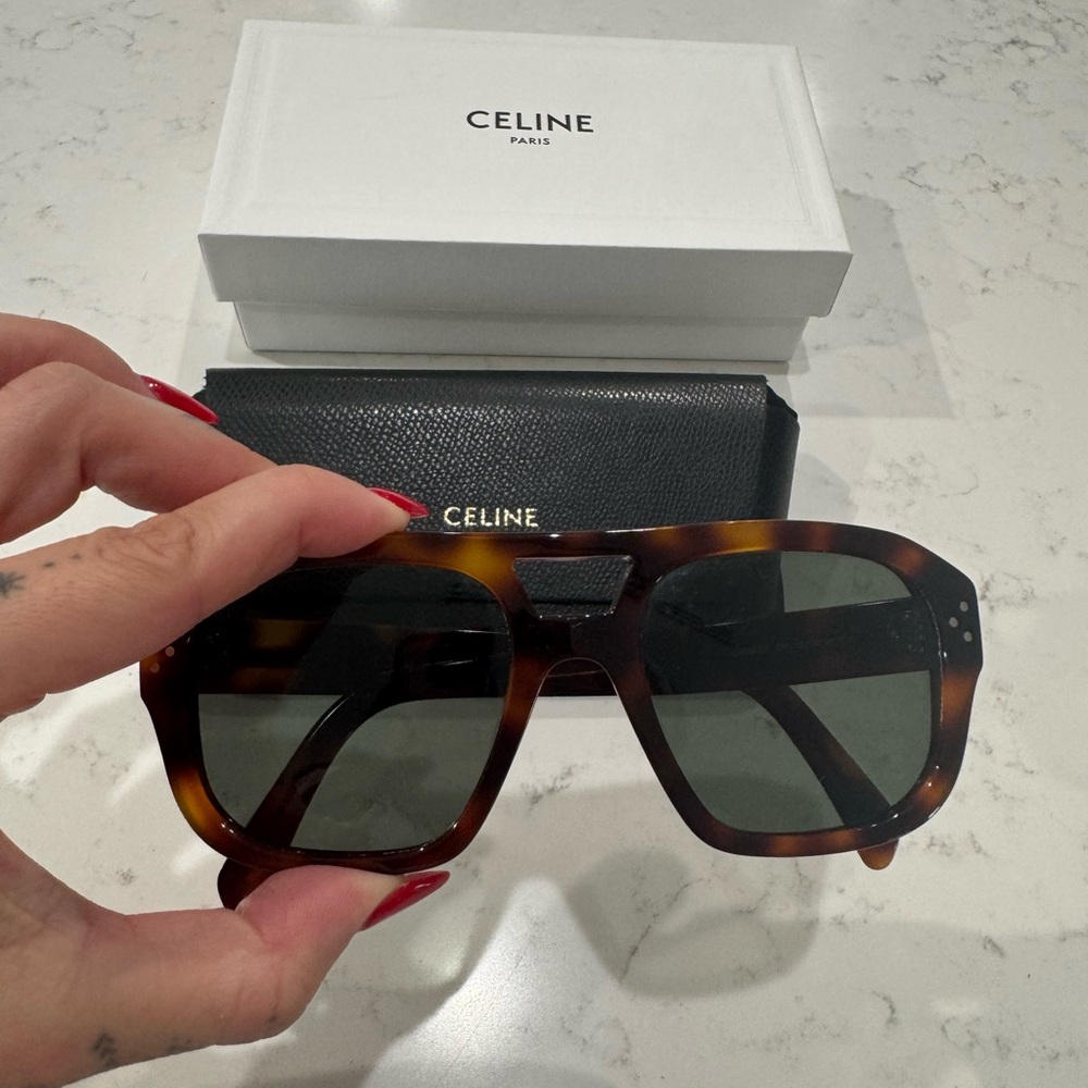 Celine Tortoise Aviator Glasses